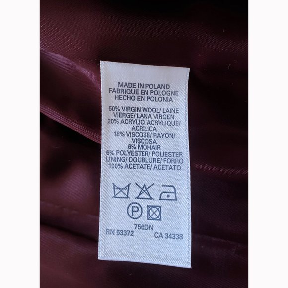 French Connection Wool Jacket, Genuine Fur Trim - Picture 6 of 8